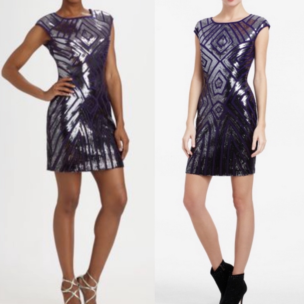 Bcbg Maxazria Pat Geo Sequin Dress